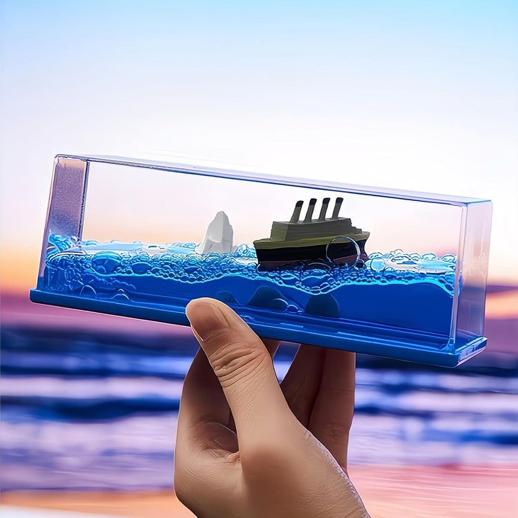 Floating Titanic Ship – Unsinkable Fluid Motion Desk Ornament