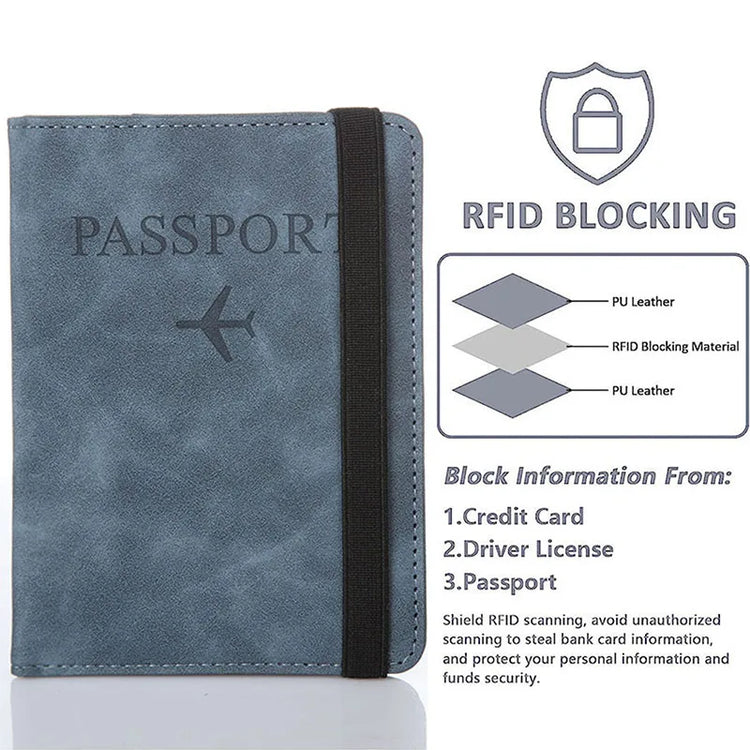 RFID Blocking Passport Holder – Travel Passport Cover with Card Slots