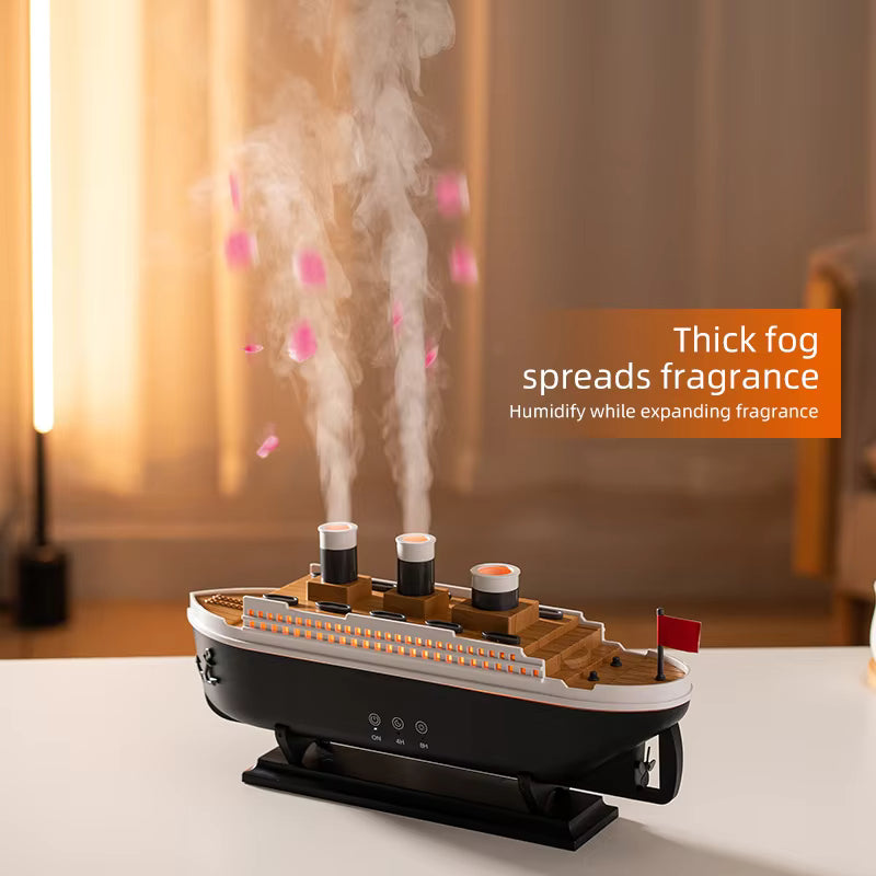 Luxury Yacht Aroma Diffuser & Humidifier with LED Lights