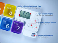 7 Day Weekly Pill Organiser with Alarm – Medicine Reminder Box view 5