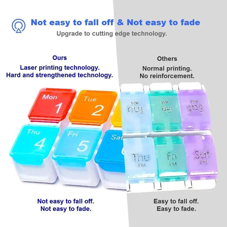 7 Day Weekly Pill Organiser with Alarm – Medicine Reminder Box