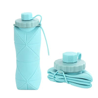 Collapsible Silicone Water Bottle, 600ml — Foldable Travel & Gym Bottle view 9