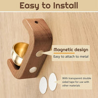 Magnetic Wooden Door Chime with Brass Bell – Japanese Style Door Bell view 4