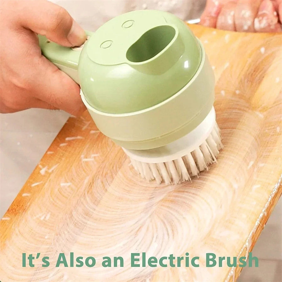 4-in-1 Wireless Electric Vegetable Chopper — Cordless Rechargeable Kitchen Cutter