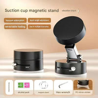 Vacuum Suction Magnetic Phone Stand — Foldable Holder for Car, Desk & Kitchen view 1