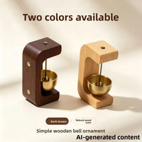 Magnetic Wooden Door Chime with Brass Bell – Japanese Style Door Bell view 3