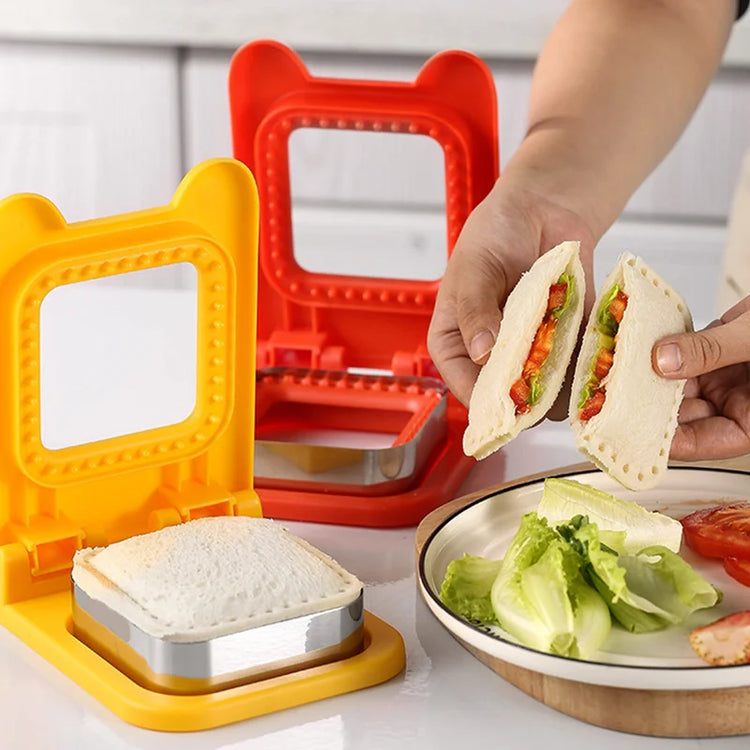 Square Bread Sandwich Cutter & Sealer Set with 30pc Cookie Cutters