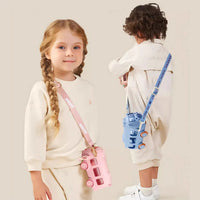 School Bus Kids Water Bottle with Strap, 600ml view 5