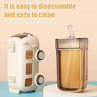 School Bus Kids Water Bottle with Strap, 600ml view 4