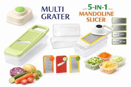 5-in-1 Multi Grater and Mandoline Slicer