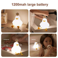 Daisy Flower Duck Silicone LED Night Light — USB Rechargeable Touch Lamp view 3