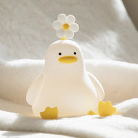 Daisy Flower Duck Silicone LED Night Light — USB Rechargeable Touch Lamp view 2