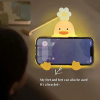 Daisy Flower Duck Silicone LED Night Light — USB Rechargeable Touch Lamp view 5