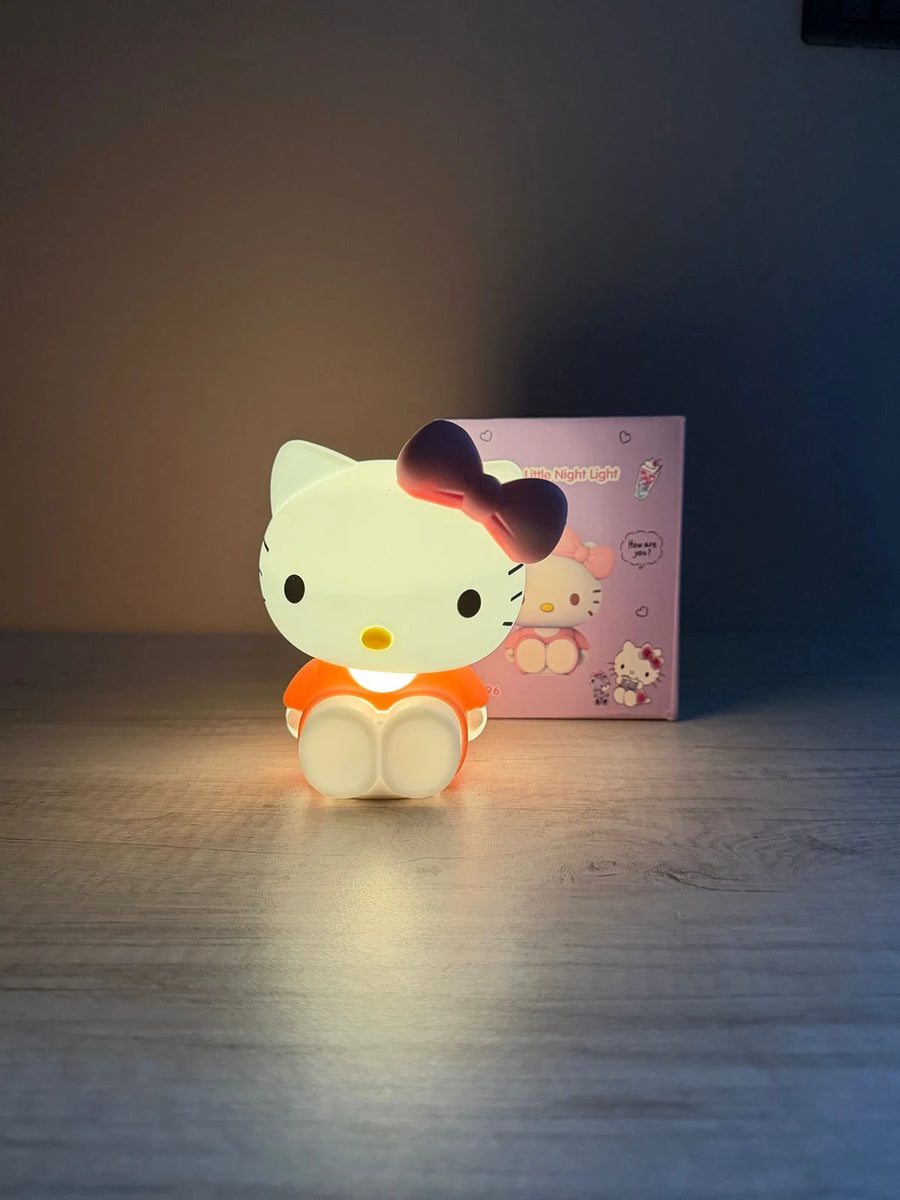 Hello Kitty Silicone Night Light — USB Rechargeable Touch Lamp