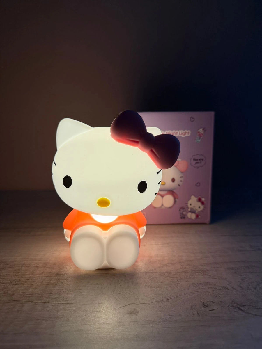 Hello Kitty Silicone Night Light — USB Rechargeable Touch Lamp