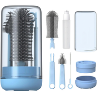 Portable Silicone Bottle Brush Set with Pacifier Brush & Drain Rack view 8