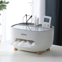 Multi-Function Desk Organizer with Tissue Box view 4