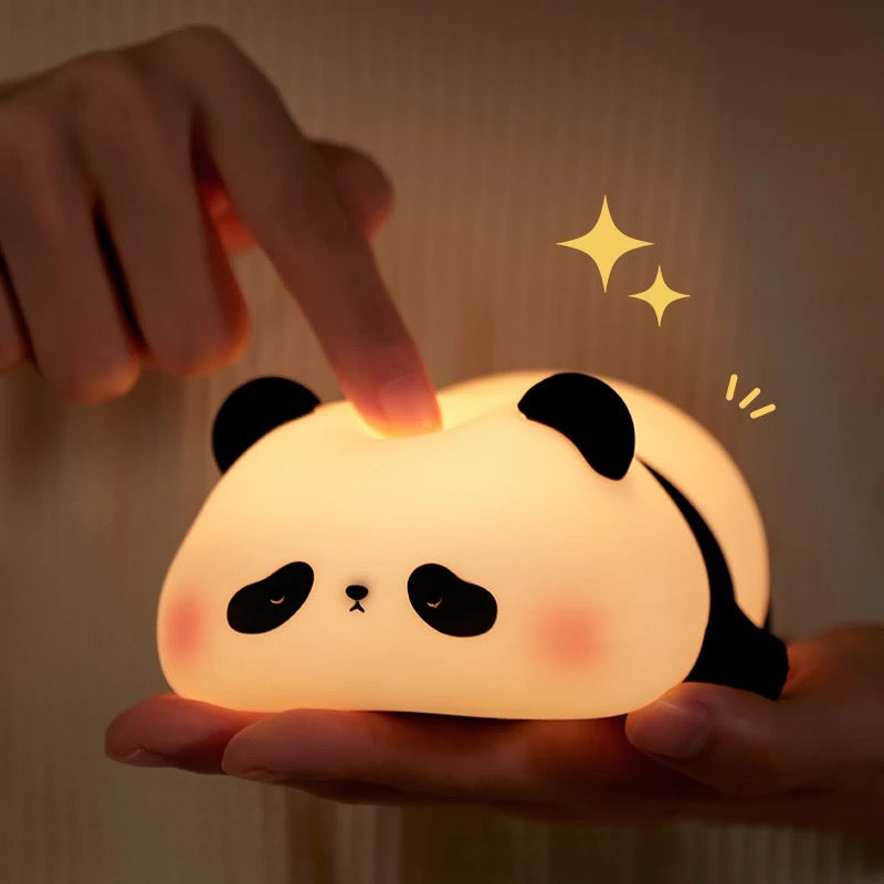 Panda Silicone LED Night Light — USB Rechargeable Touch Lamp