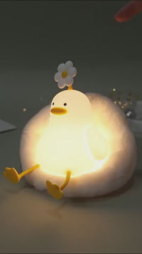 Daisy Flower Duck Silicone LED Night Light — USB Rechargeable Touch Lamp view 8