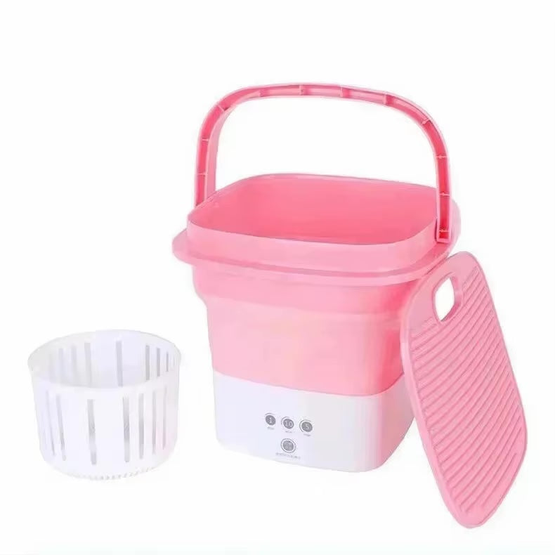 TIDYWASH Foldable Micro Washer — Blush Pink